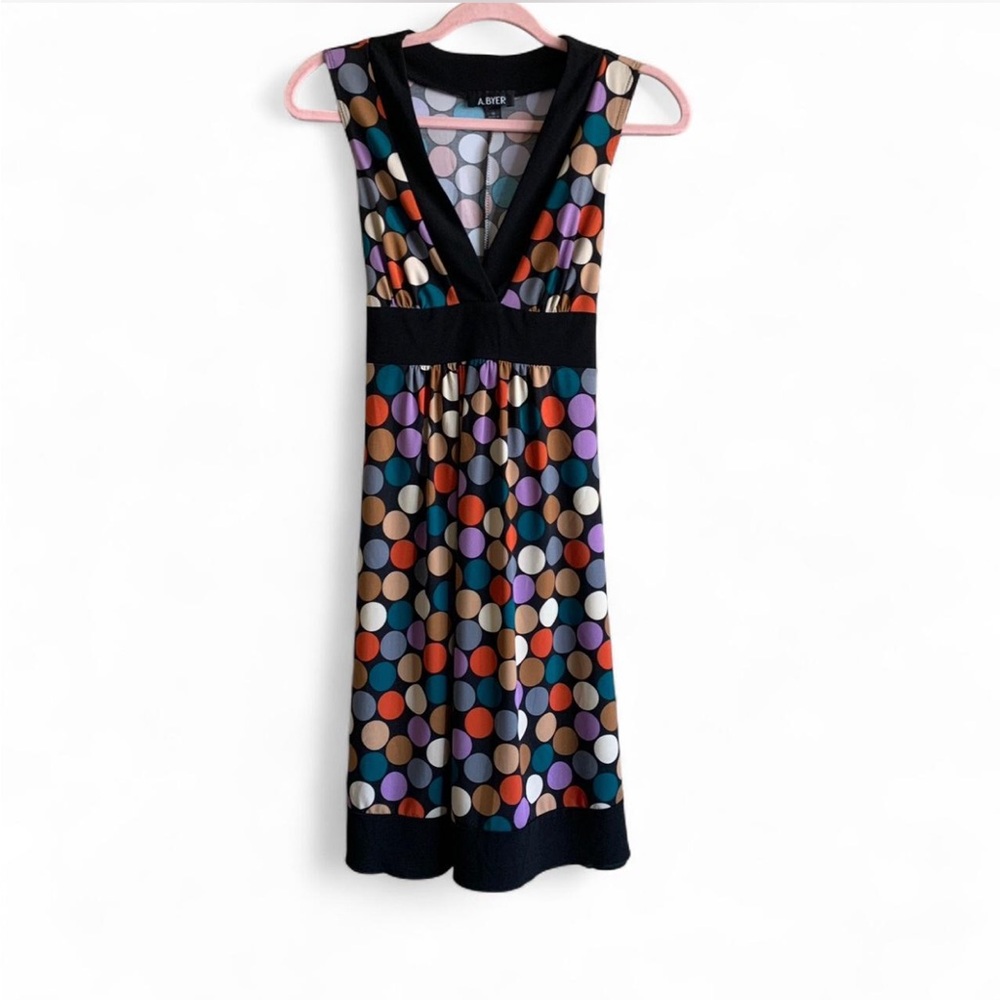 Y2K A. Byer Polka Dot Mini Dress! Size Small Medium!